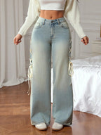 Aurélia Lace Wide-Leg Jeans