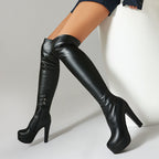 Valencia Noir Platform Boots